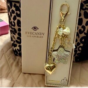“Starlight Sweetheart" bag charm and key chain by Eye Candy Los Angeles. NWT